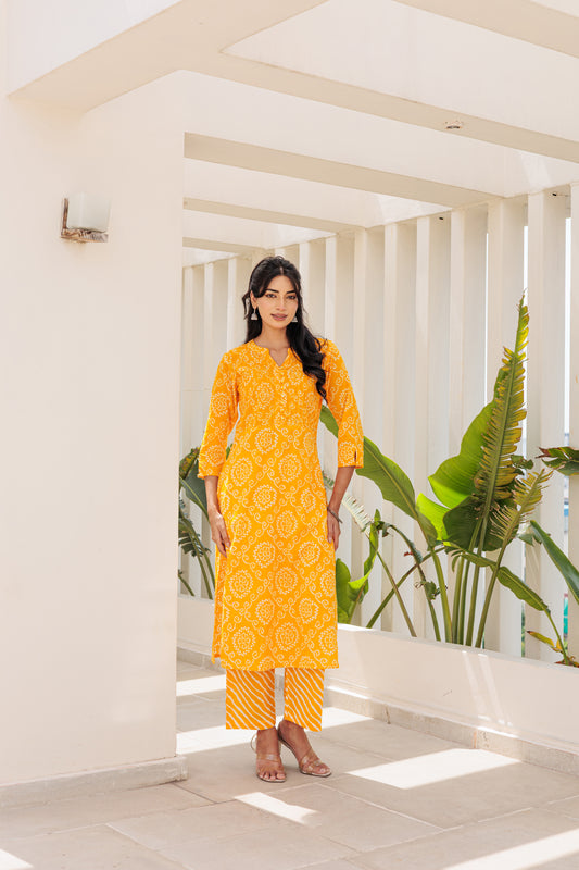 Haldi Vastram Kurti with Plazzo Pants Family