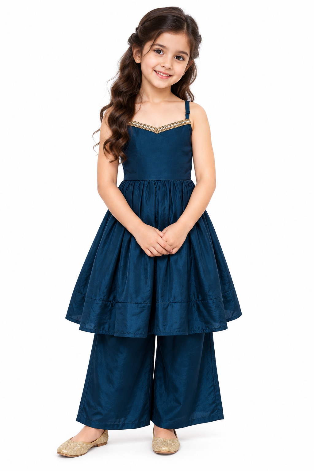 Mayura Blue Palazzo Set with Dupatta