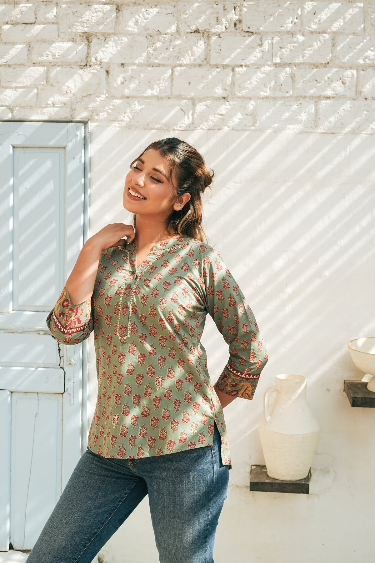 Sage Ladies Top