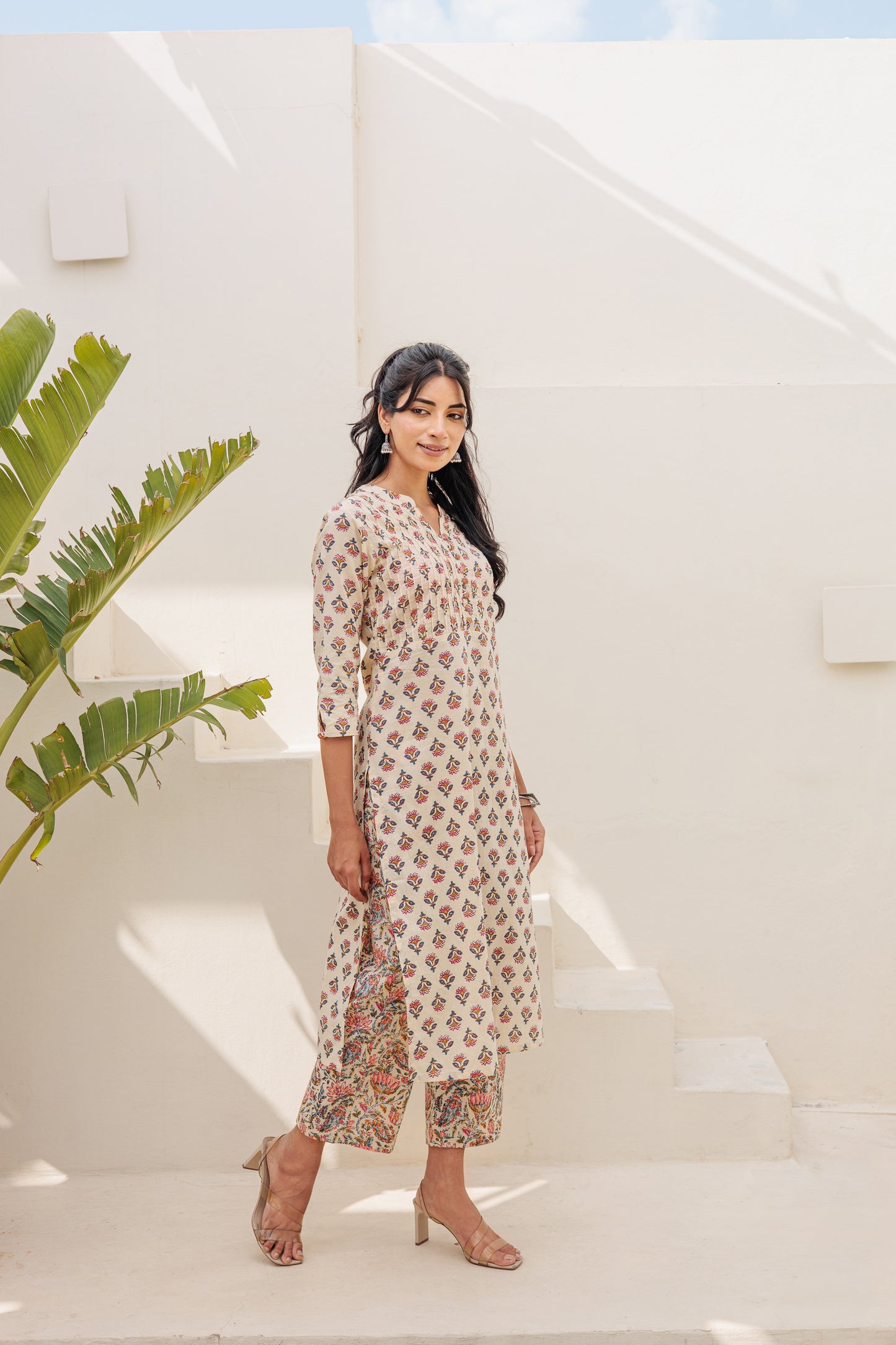 Lotus Bloom Kurti with Plazzo Pants Family