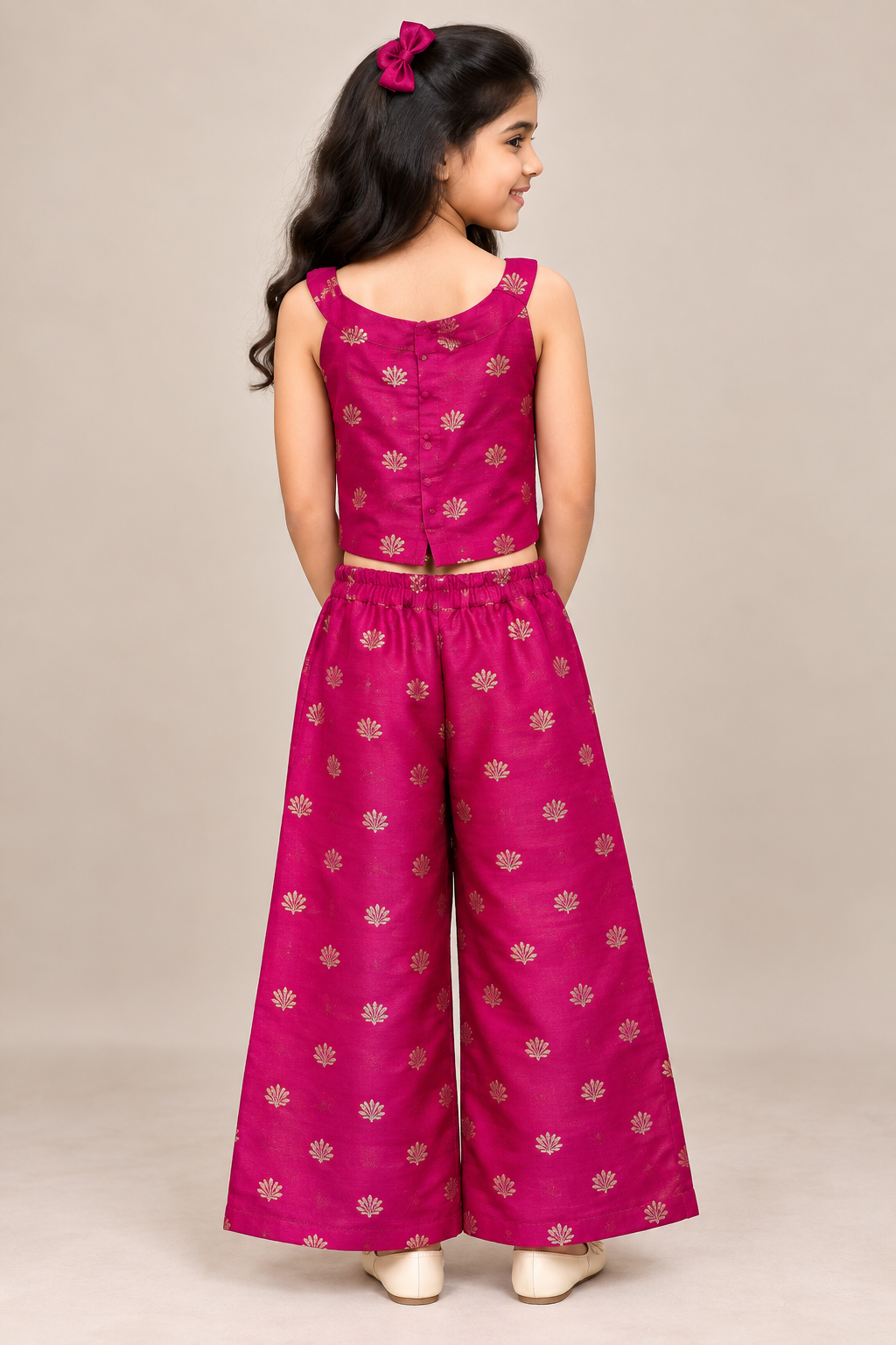 Senthamarai Crop Top with Palazzo Pant