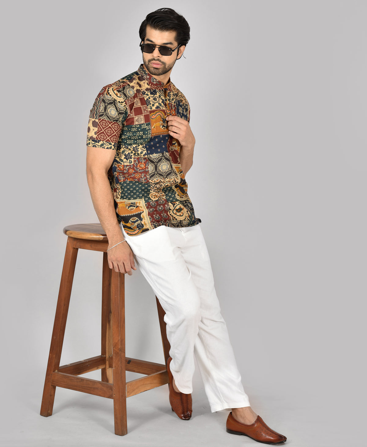 Mayil Mosaic Short Sleeves Kurta