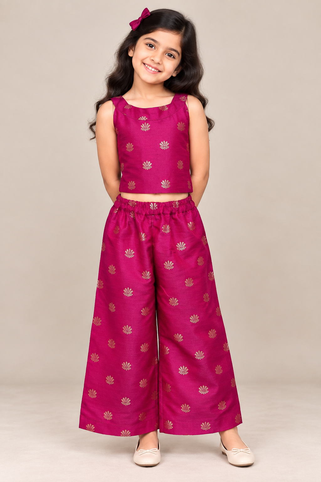 Senthamarai Crop Top with Palazzo Pant