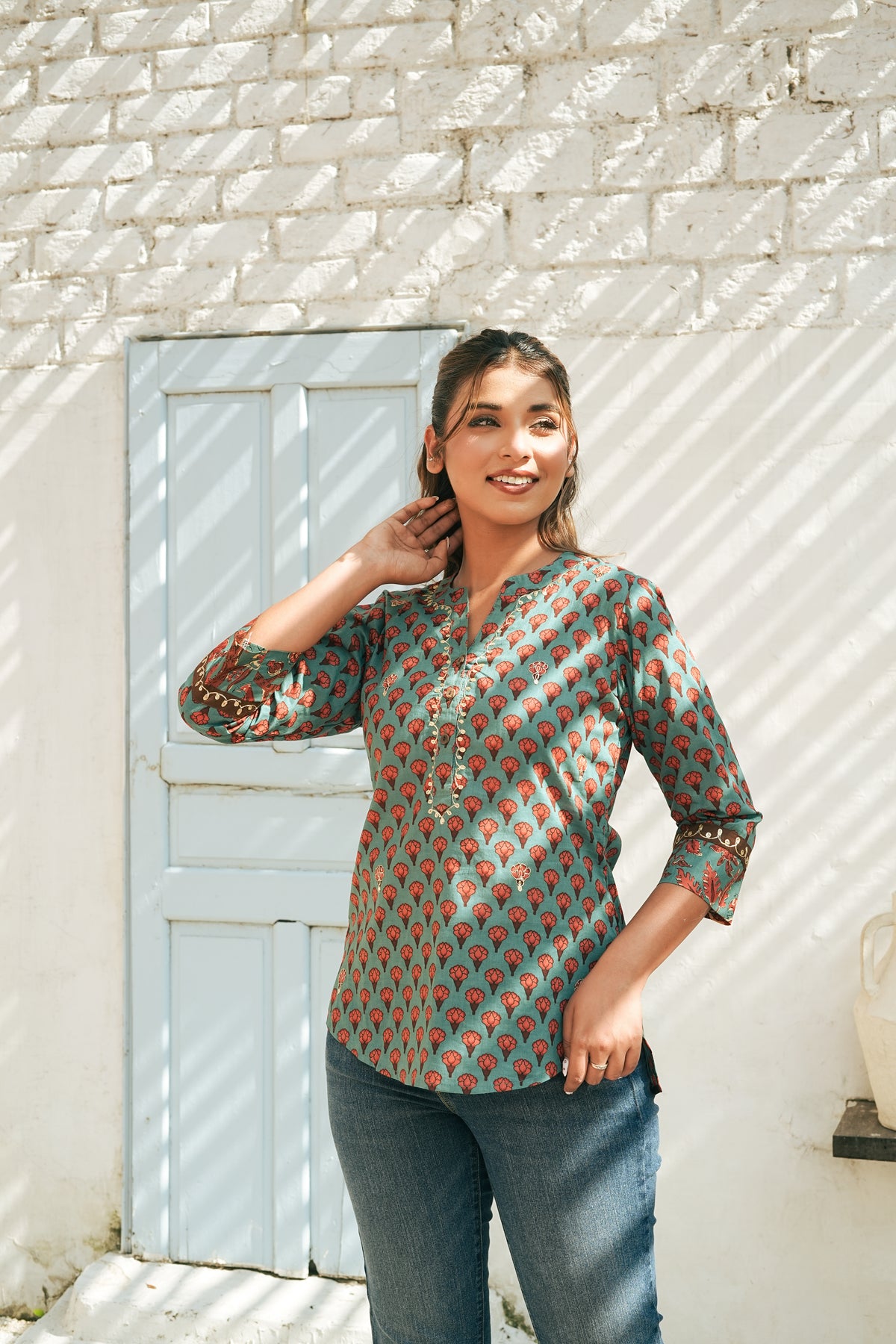 Coral Sky Ladies Top