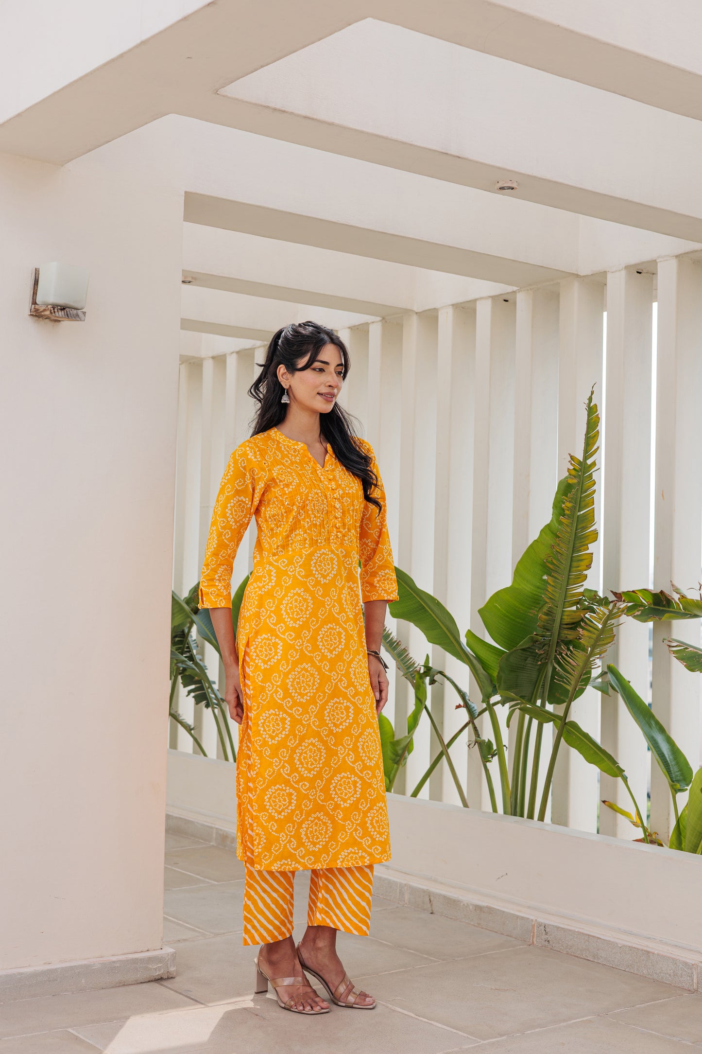 Haldi Vastram Kurti with Plazzo Pants Family