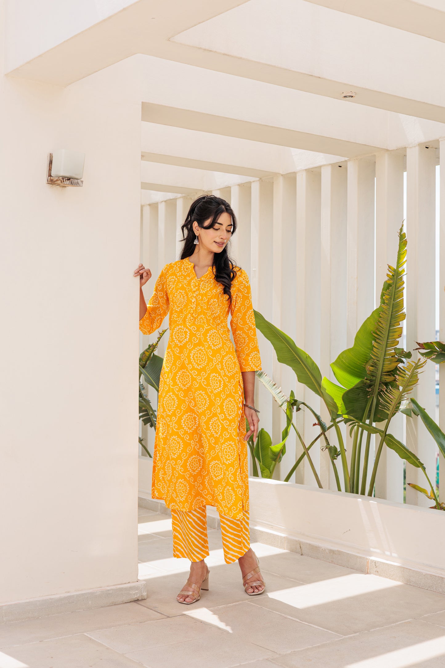 Haldi Vastram Kurti with Plazzo Pants Family