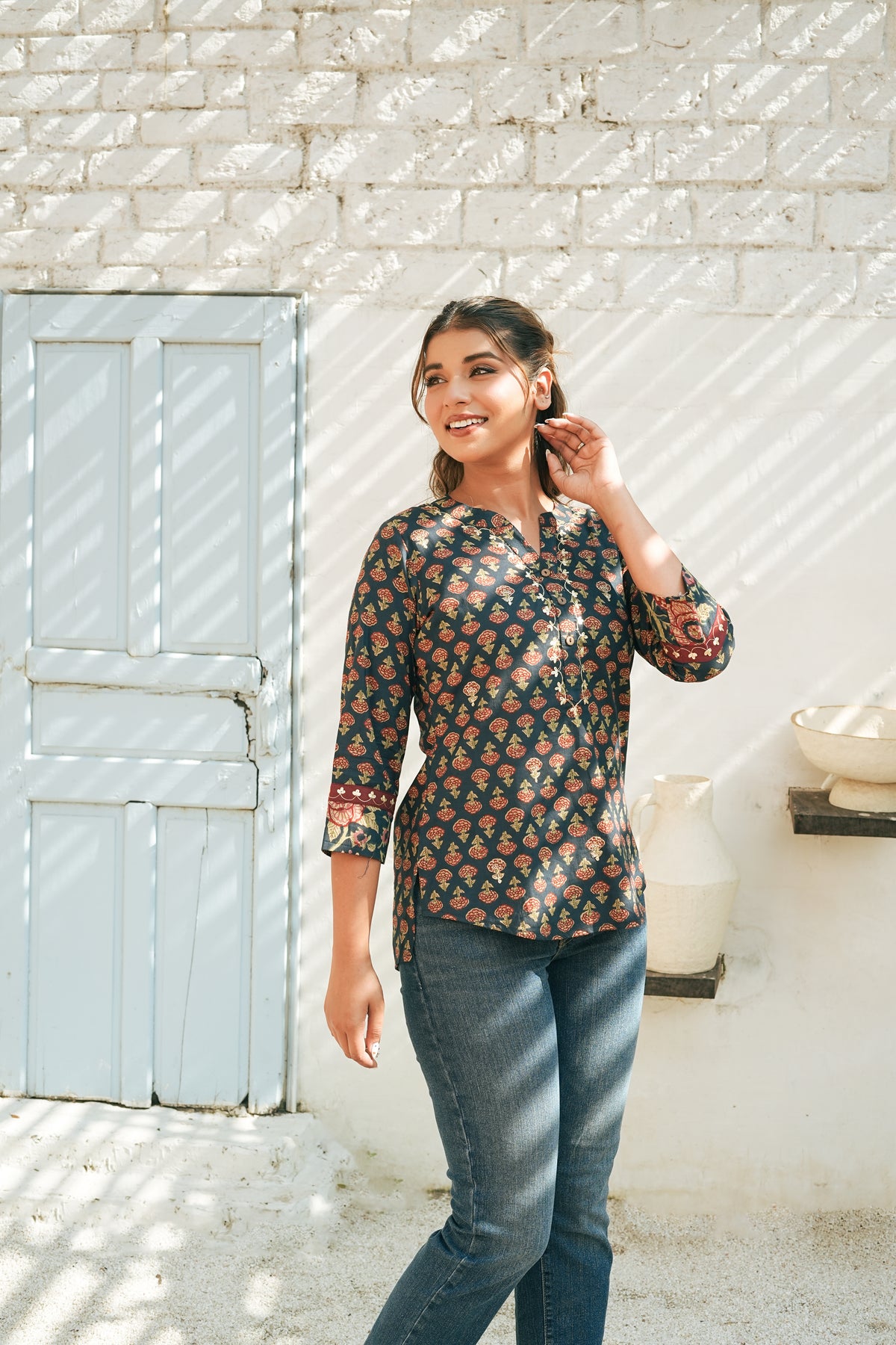 Indigo Ladies Top