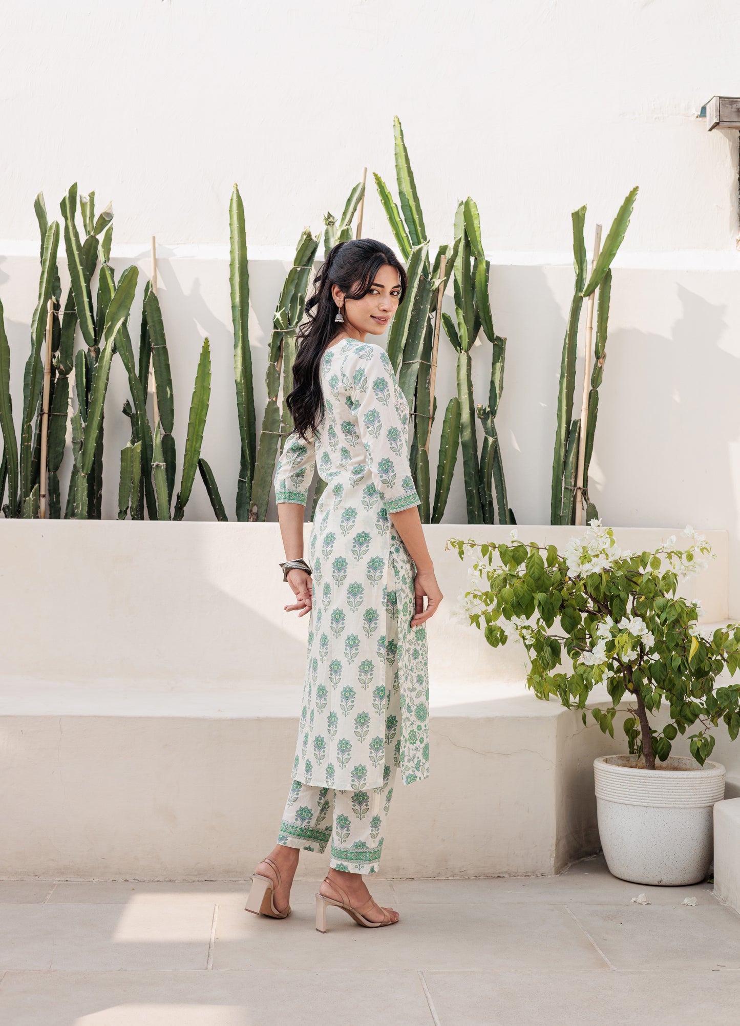 Dvinya Emerald Angrakha Kurti Set