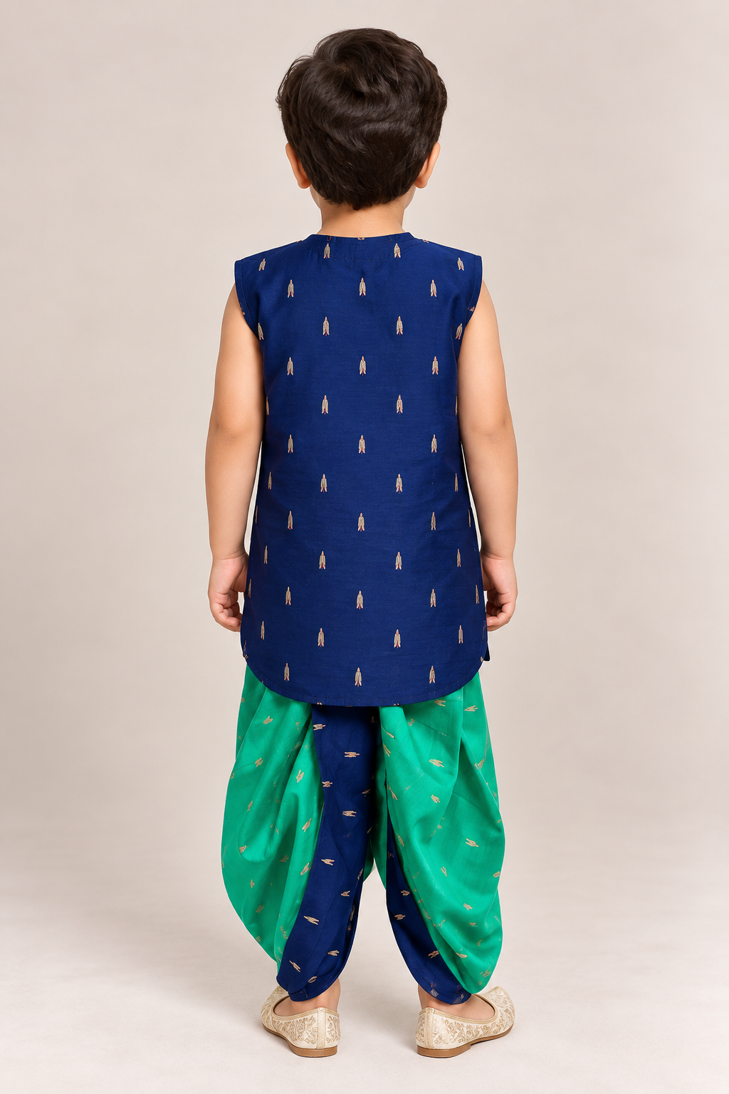 Neela Mint Cotton Kurta Dhoti Set