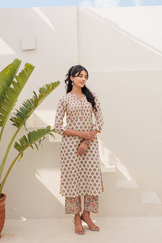 Lotus Bloom Kurti with Plazzo Pants Family