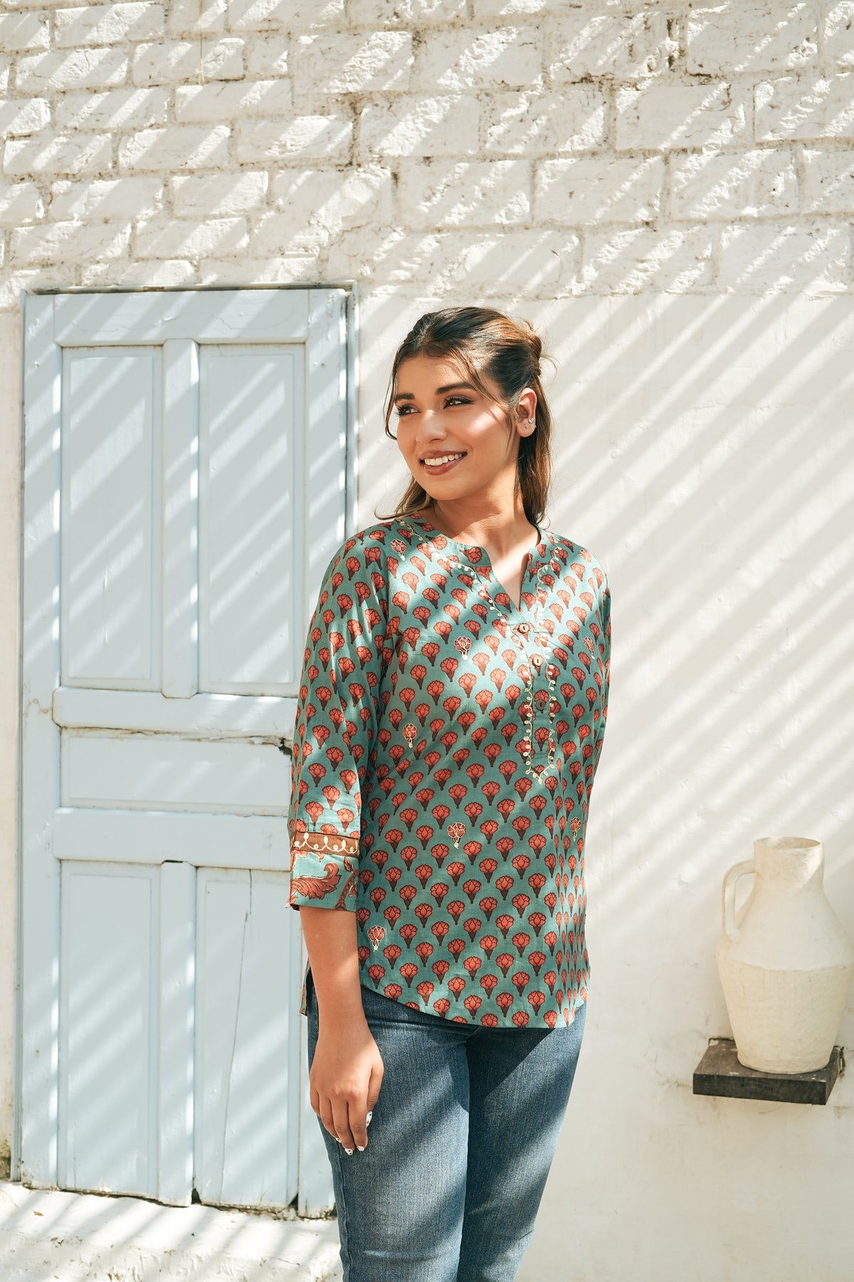 Coral Sky Ladies Top