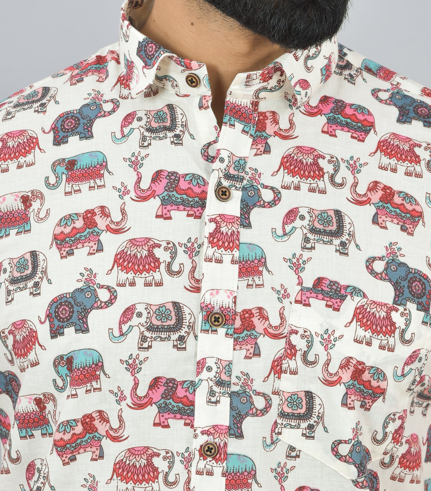 Rajasthan Elephant Half Shirt