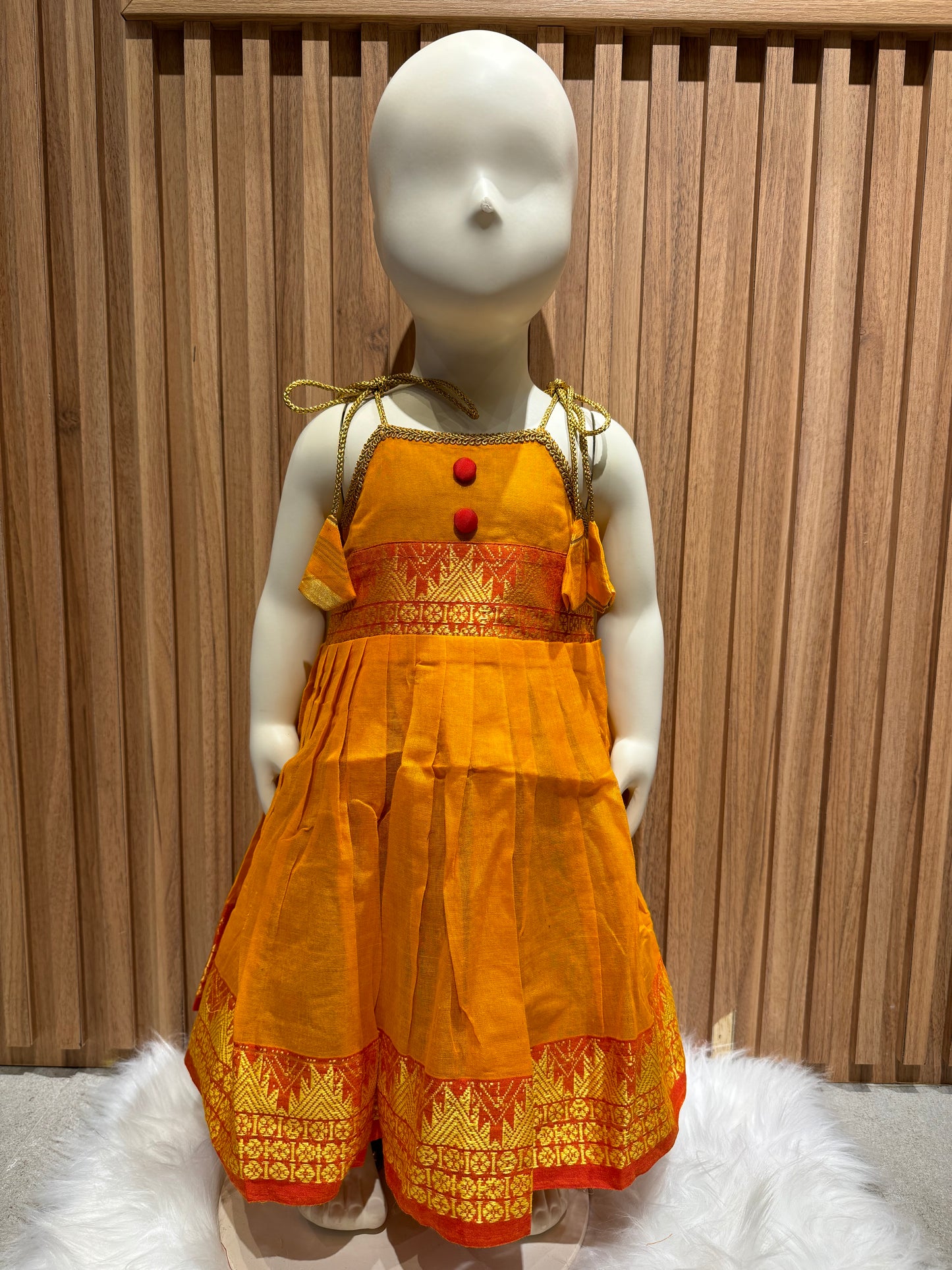 Orange Cotton Frock