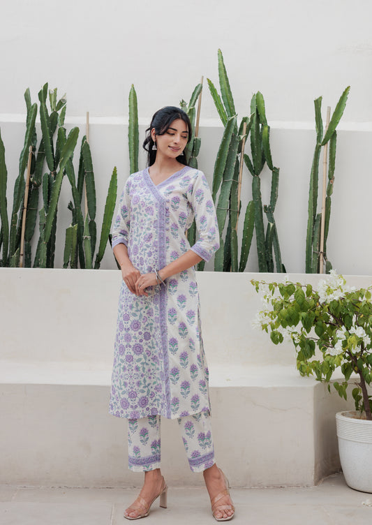 Dvinya Jamuni Angrakha Kurti Set