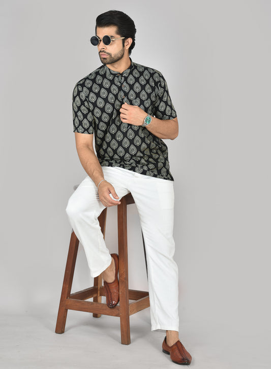 Black blink Short Sleeves Kurta