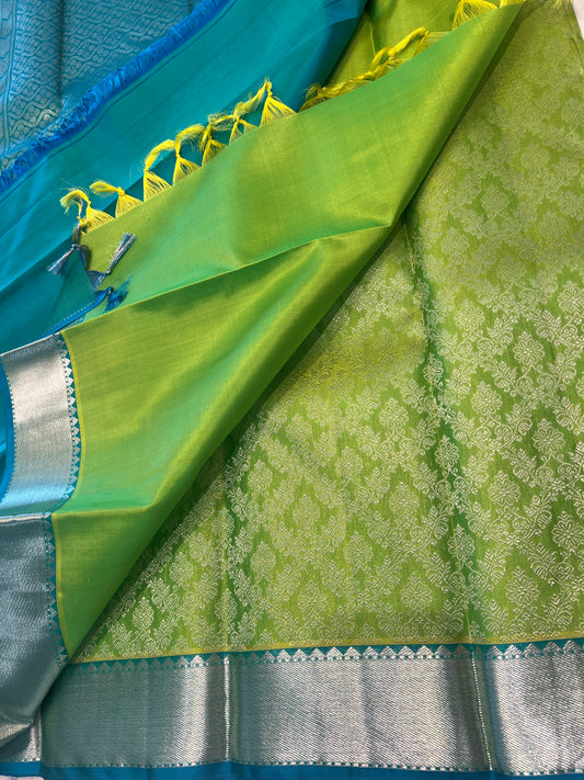 Mayil Green-Blue Saree