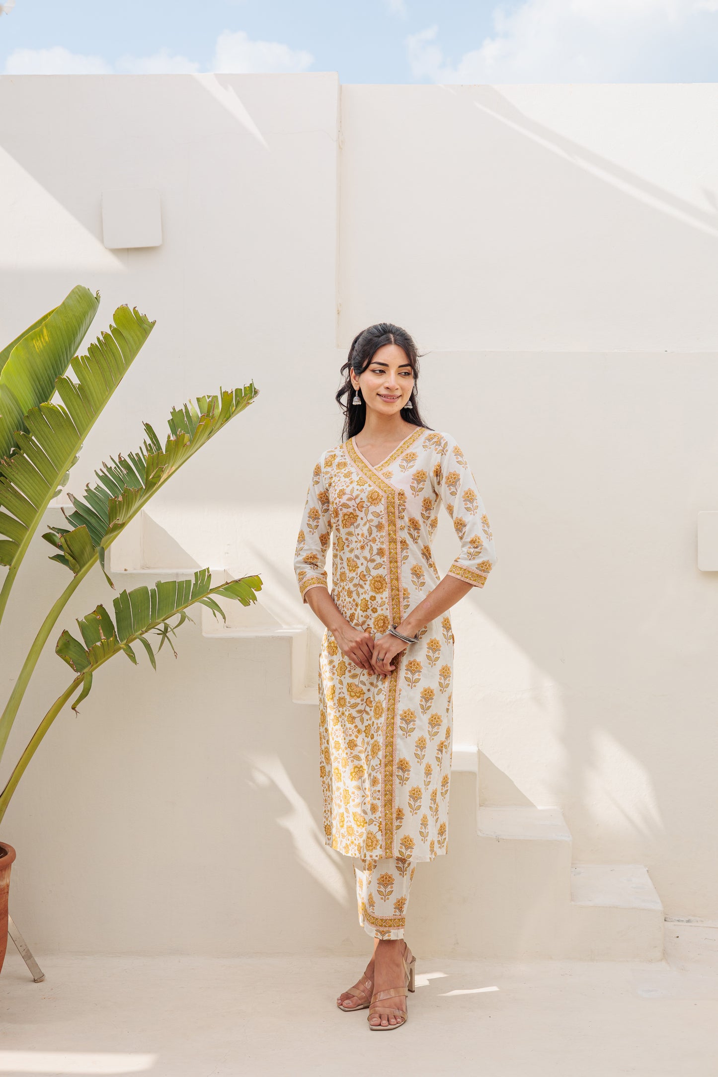 Dvinya Marigold Angrakha Kurti Set