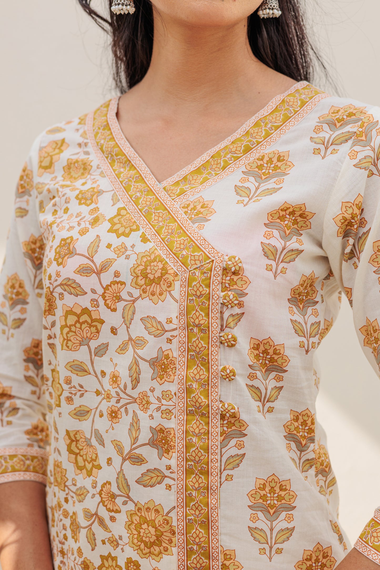 Dvinya Marigold Angrakha Kurti Set