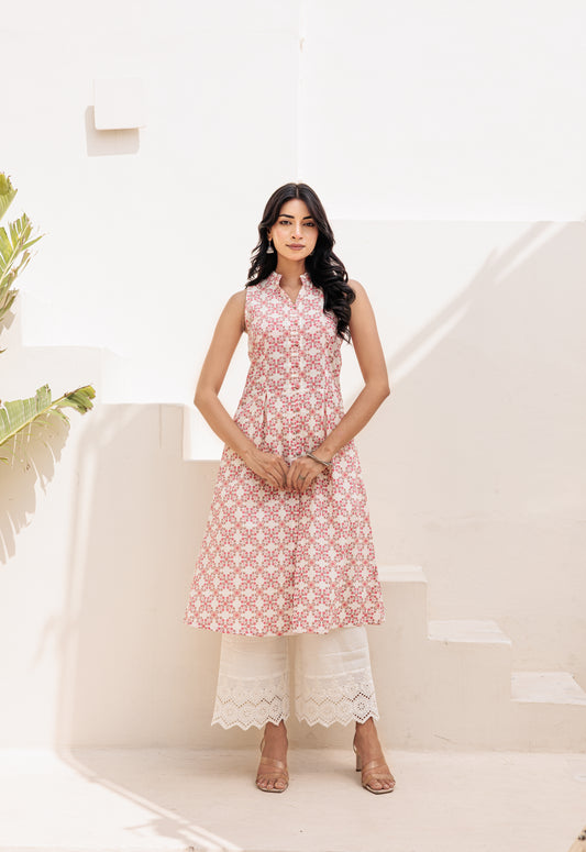 Anaya-Blush Coral with Hakoba Pants