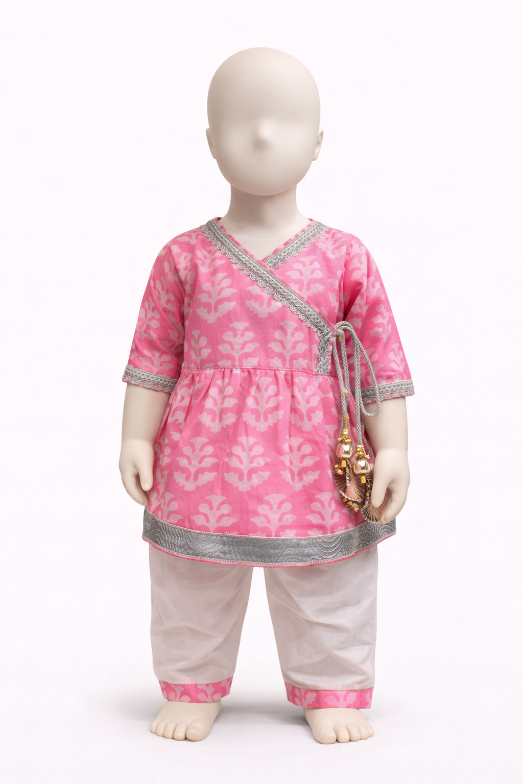 Gulabi Angrakha Kurti
