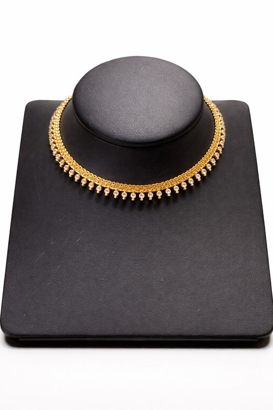 Dainty White Stone Necklace