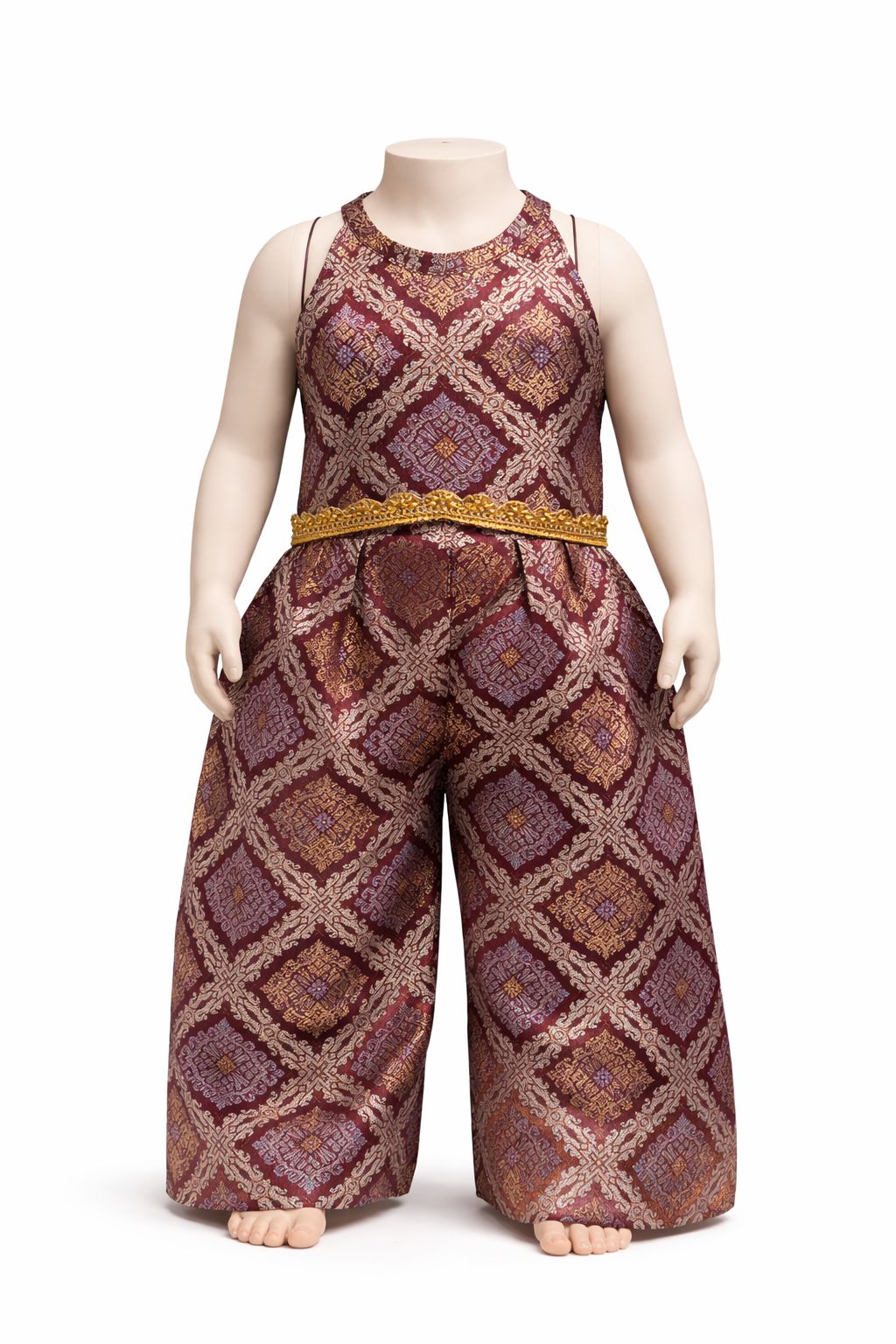 Brown Brocade Top and Pant