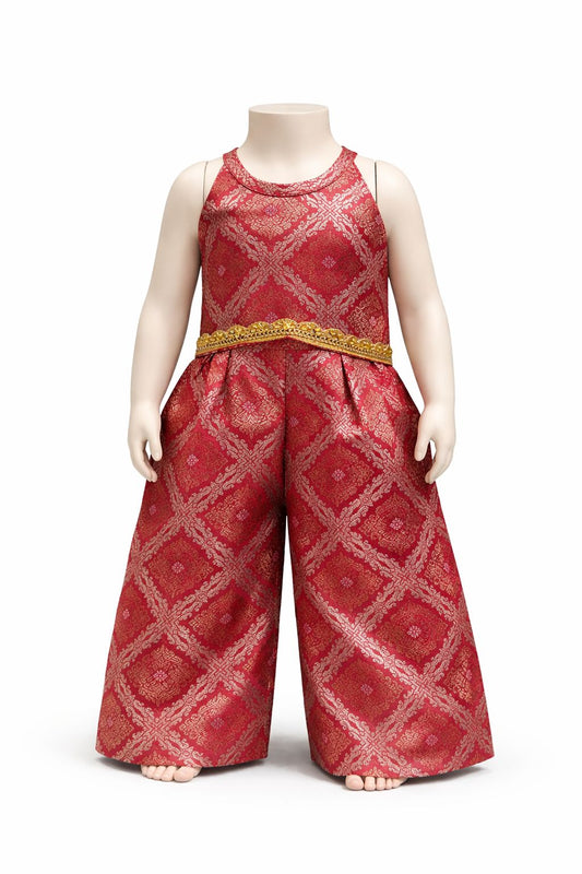Red Brocade Top and Pant