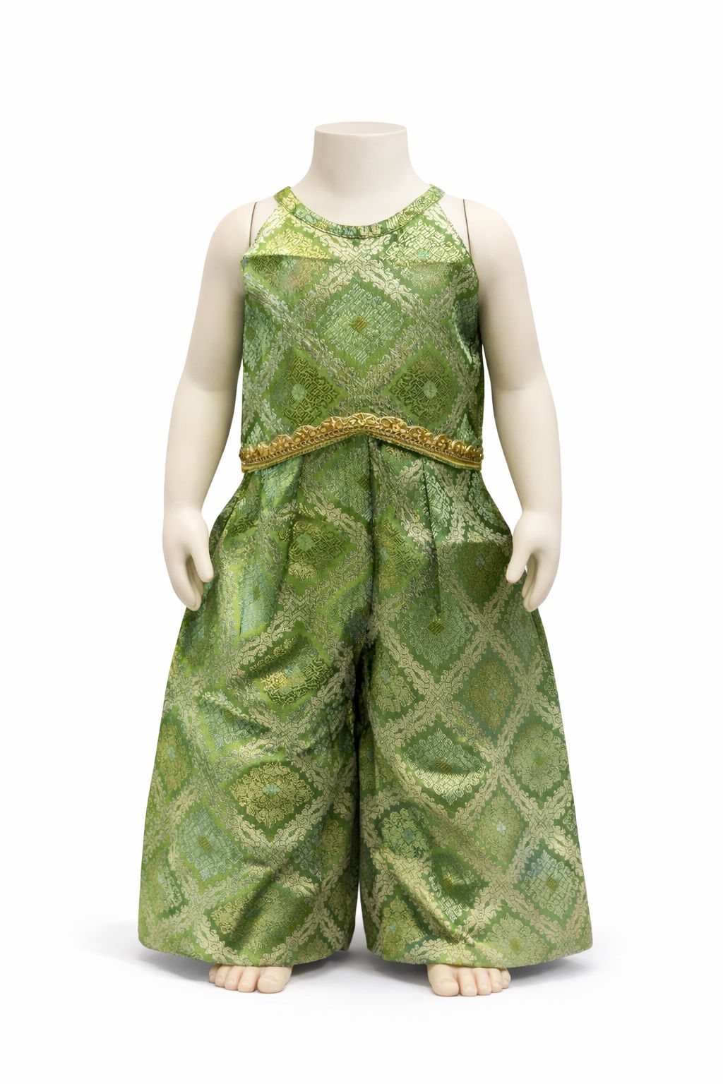 Green Brocade Top and Pant