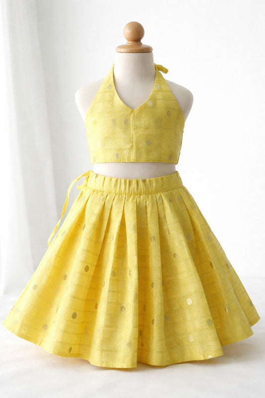 Pastel Yellow Halter Skirt and Top