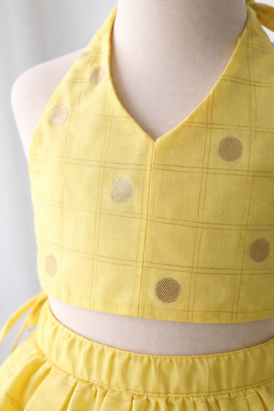 Pastel Yellow Halter Skirt and Top