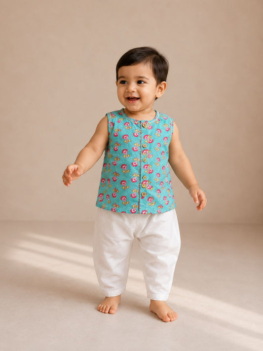 Mint Rose Kurta Set