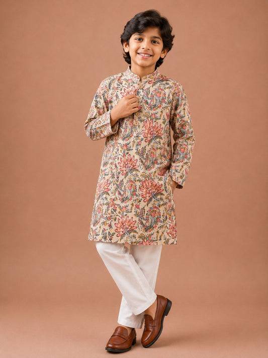 Lotus Bloom Kurta with Pants Family Combo