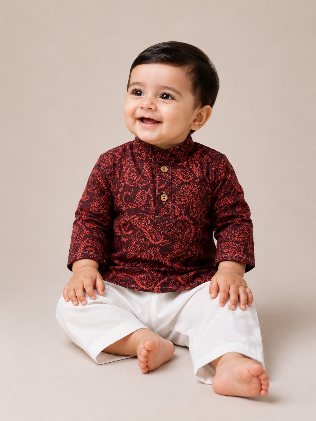 Rustic Paisley Kurta with Pyjama Pants
