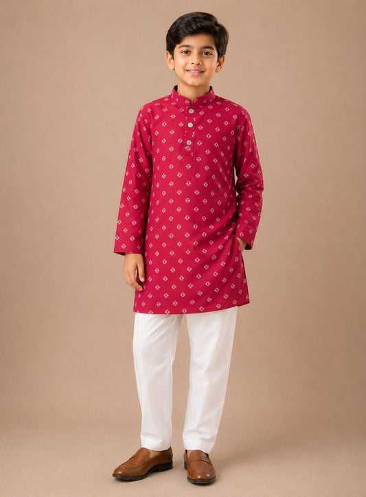 Bandung Pink Kurta Pyjama Set