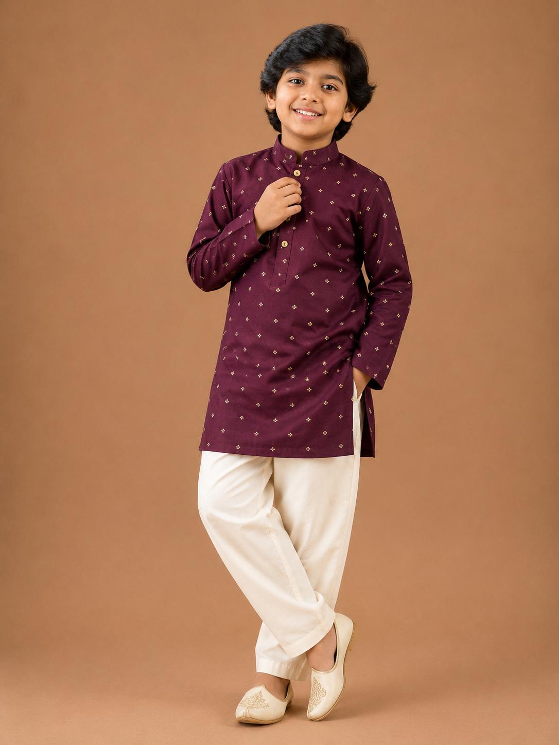 Plum Butta Kurta Pyjama