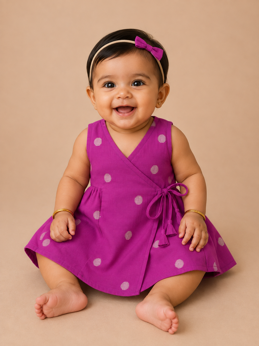 Magenta Pink Butta Frock