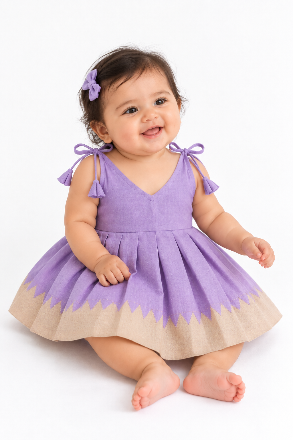 Lavender Gold Border Frock