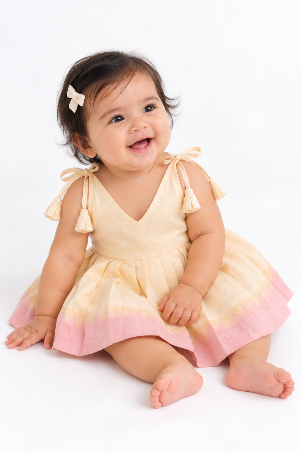 Champagne Pink Border Frock
