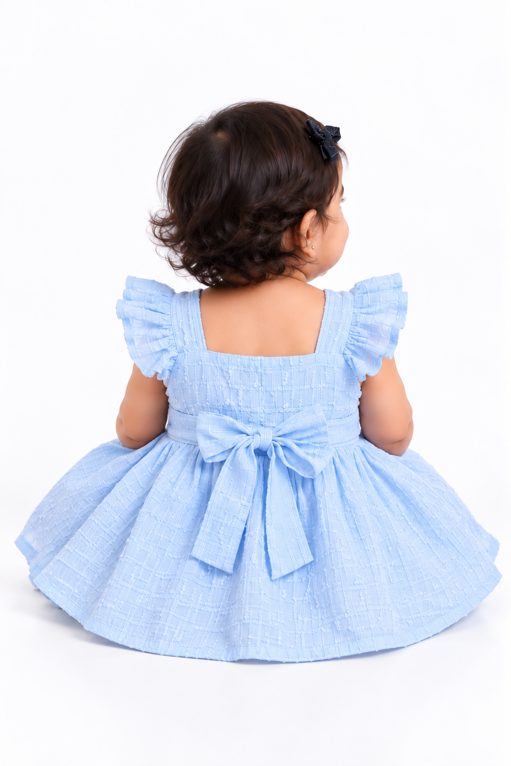 Powder Blue Textured Frock