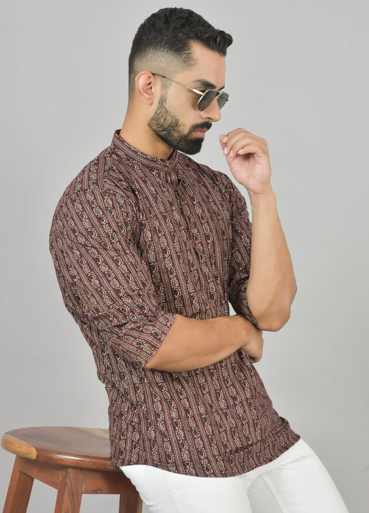 Maroon Venus Short Kurta