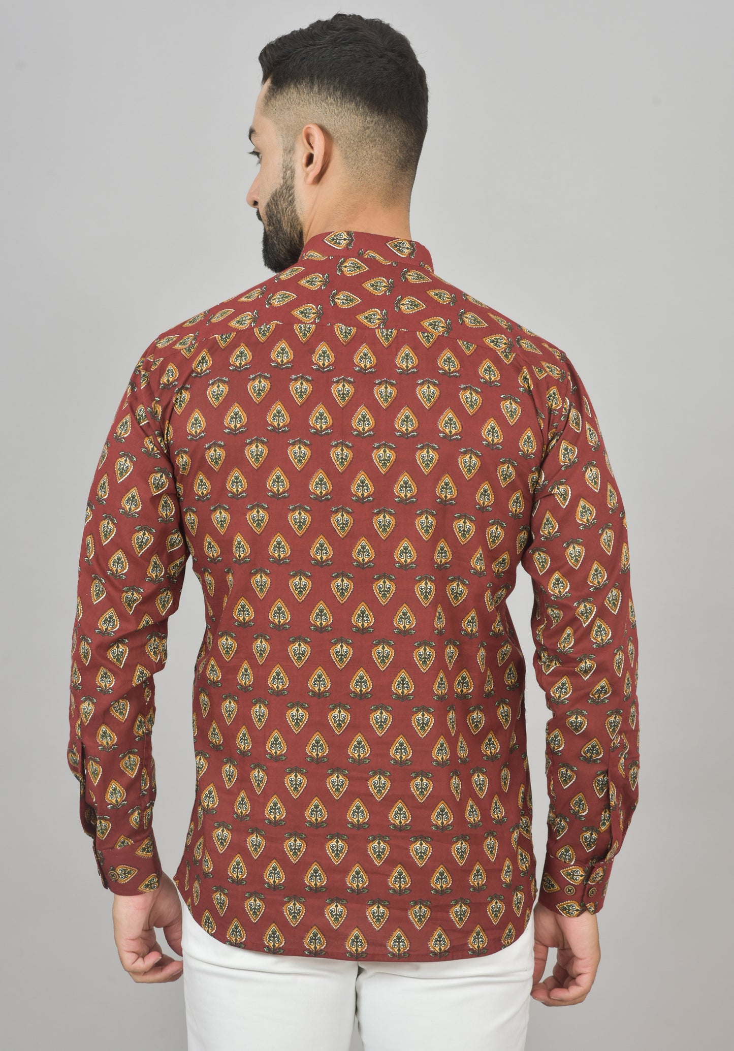 Maroon Buta Short Kurta