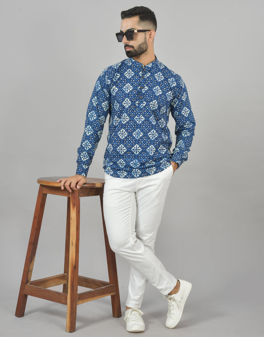 Dirham Moroccan Geometric Short Kurta