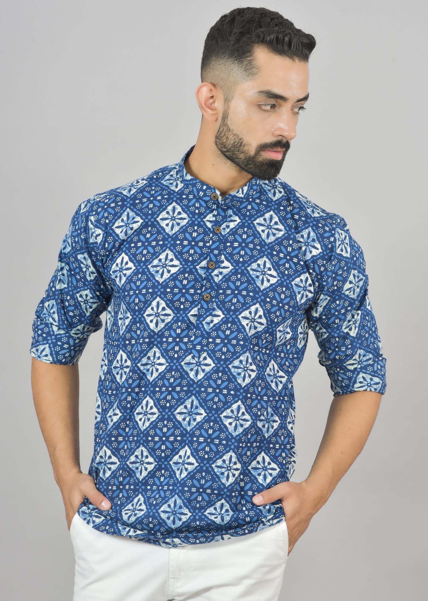 Dirham Moroccan Geometric Short Kurta