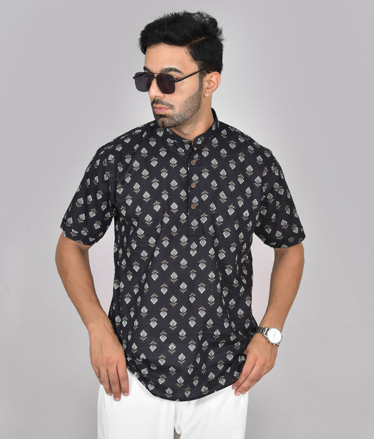 Karupu Rosa Short Sleeves Kurta