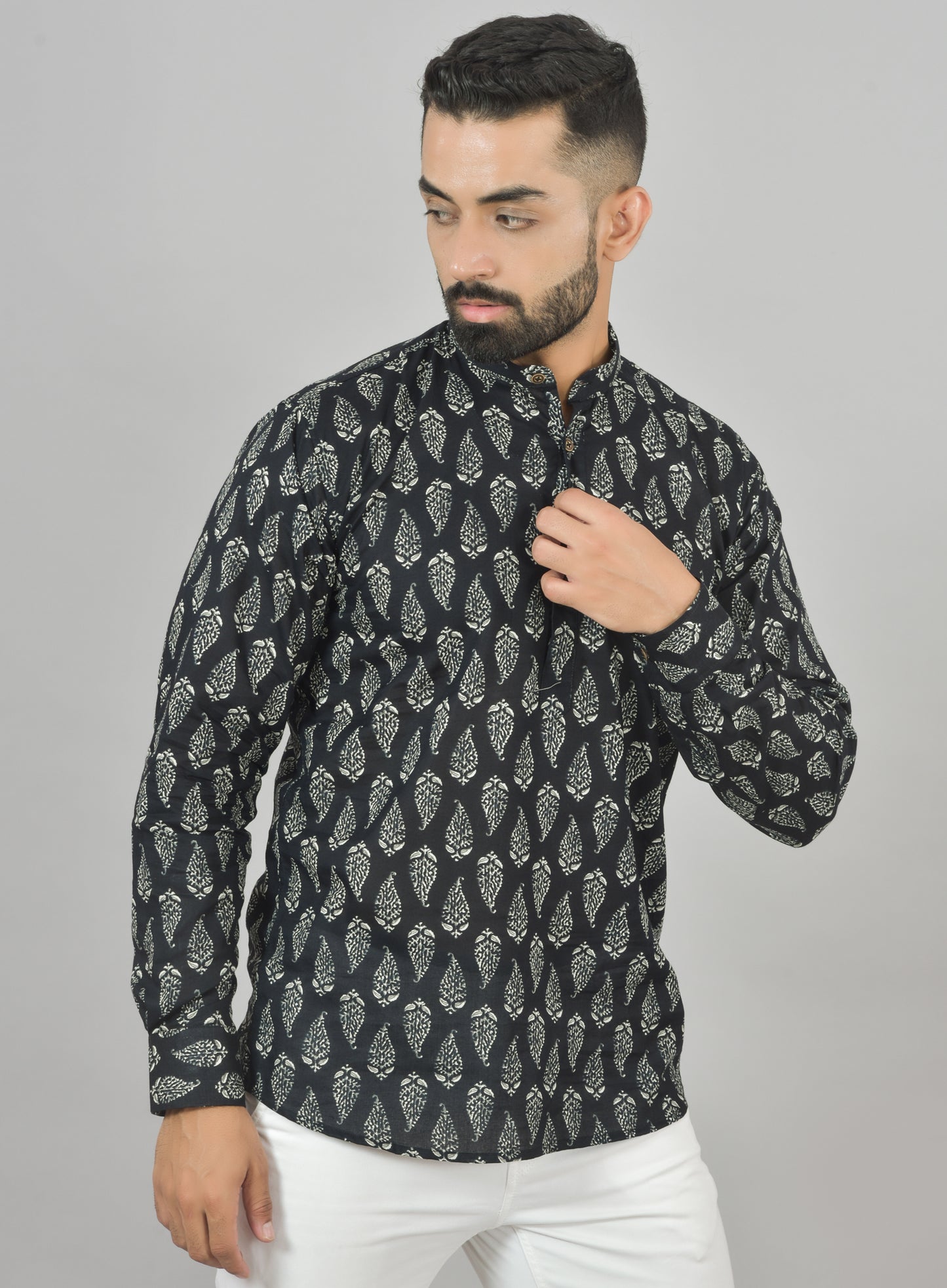 Karupu Fern Short Kurta