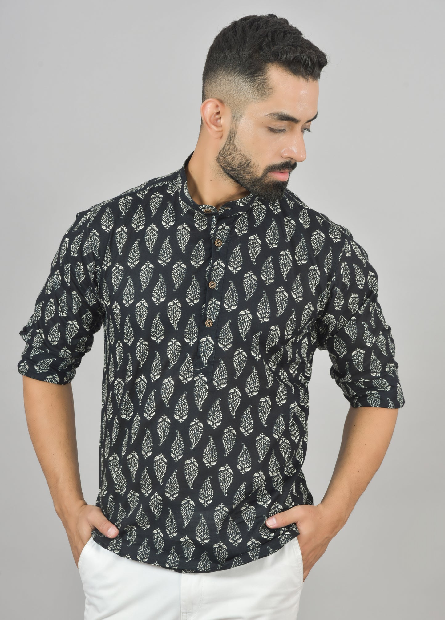 Karupu Fern Short Kurta