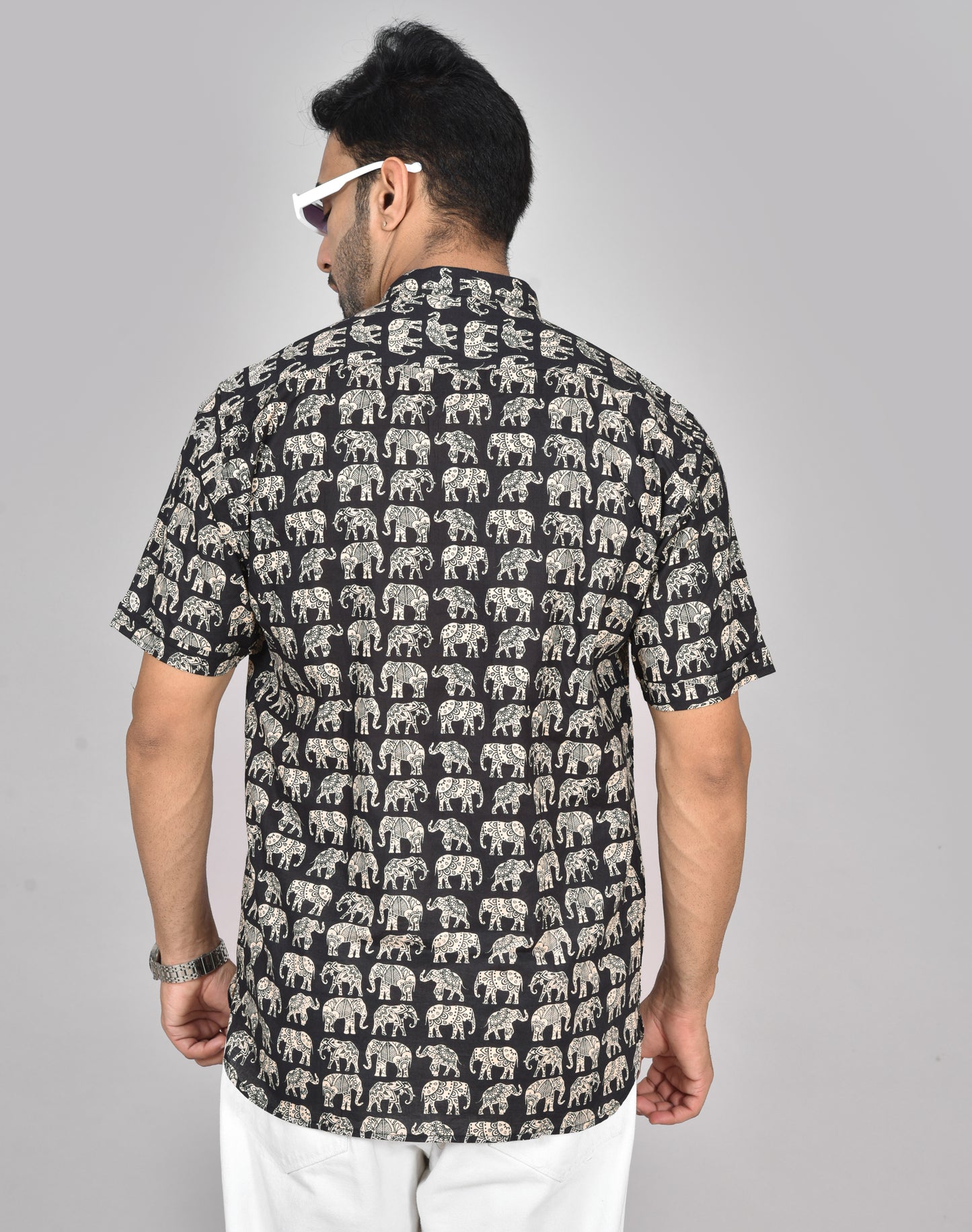 Black Kumki Short Sleeves Kurta