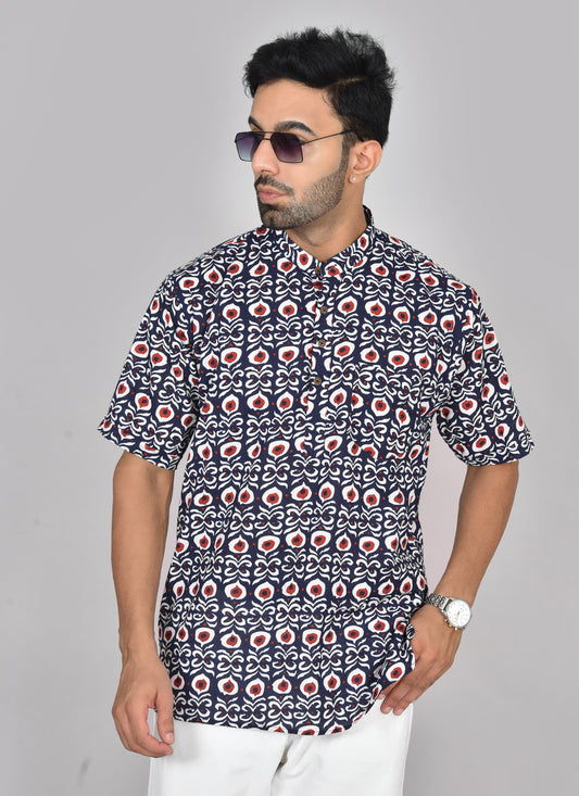 Kann Vizhi Short Sleeves Kurta