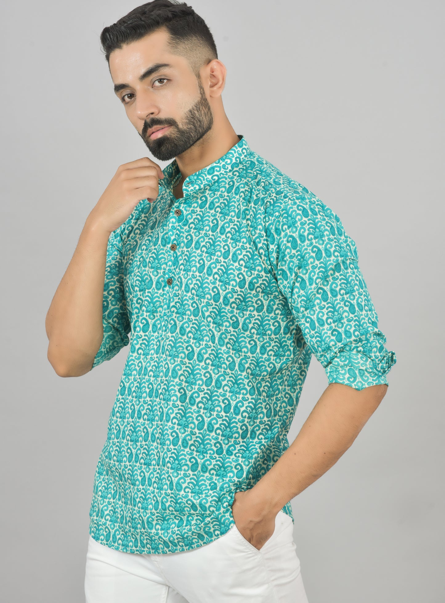 Turquoise Mango  Short Kurta