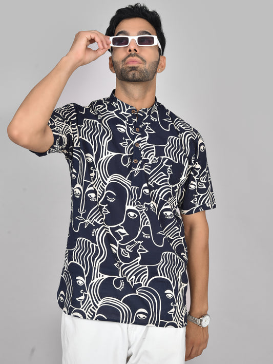 Face Of Art Short Sleeves Kurta